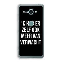 Meer verwacht - Zwart: Sony Xperia XZ2 Compact Transparant Hoesje