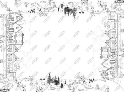 Teken-tafelkleed Winter