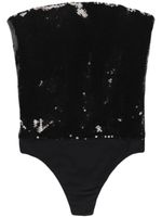 Alexandre Vauthier body-bustier brodé de sequins - Noir
