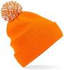 Beechfield CB450 Snowstar® Beanie - Orange/White - One Size