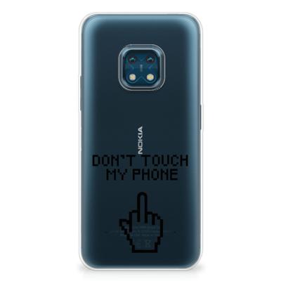 Nokia XR20 Silicone-hoesje Finger Don't Touch My Phone Nokia XR20 Silicone-hoesje Finger Don't Touch My Phone
