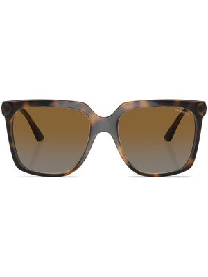 Vogue Eyewear lunettes de soleil carrées à effet écailles de tortue - Marron