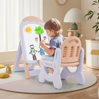 Staande Kinderkunst Ezel Met Stoel In Hoogte Verstelbare en Opvouwbare Kinderezel
