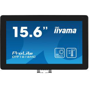 iiyama OTF1616MC-B1 beeldkrant Digitale signage flatscreen 39,6 cm (15.6") LCD 1100 cd/m² Full HD Zwart Touchscreen