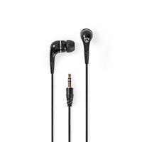 Nedis HPWD1001BK hoofdtelefoon/headset Hoofdtelefoons Bedraad In-ear Muziek Zwart, Zilver - thumbnail