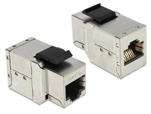 DeLOCK Keystone RJ45 Bu-Bu Cat6a metall