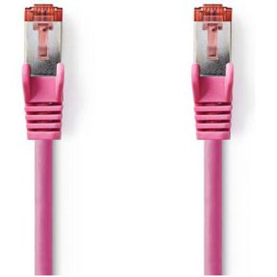 CAT6 S/FTP-Netwerkkabel | RJ45 Male - RJ45 Male | 15 m | Roze