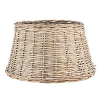 Clayre & Eef Lampenkap Ø 38x22 cm Bruin Rotan Rond Stoffen Lampenkap