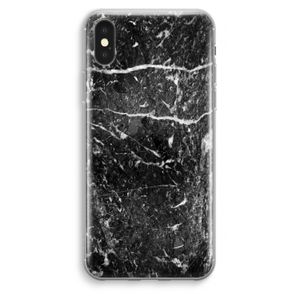 Zwart marmer: iPhone XS Max Transparant Hoesje