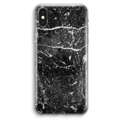 Zwart marmer: iPhone XS Max Transparant Hoesje