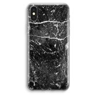 Zwart marmer: iPhone XS Max Transparant Hoesje Zwart marmer: iPhone XS Max Transparant Hoesje