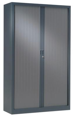 Roldeurkast, hoogte 198 cm, antraciet