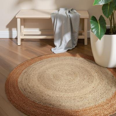 Jute Vloerkleed Jutta Rond - Naturel maat: xcm - materiaal: Jute - Dekbed-Discounter.nl