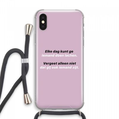 gij zijt ook iemand: iPhone XS Max Transparant Hoesje met koord