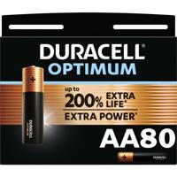 80 x AA Duracell Optimum Alkaline batterijen - Voordeelpak