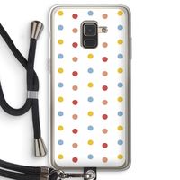 Bollen: Samsung Galaxy A8 (2018) Transparant Hoesje met koord