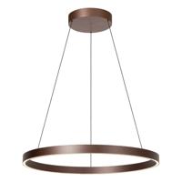Lucide LIANE - Hanglamp - Ø 80 cm - LED Dimb. - CCT - 2x36W 2700K/4000K - Geschikt voor vide en hoge plafonds - Roest bruin | Vibes