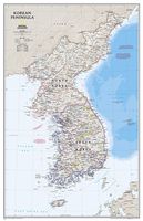 Wandkaart Korean Peninsula Noord- en Zuid Korea, 59 x 91 cm | National Geographic - thumbnail