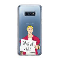 Gimme a call: Samsung Galaxy S10e Transparant Hoesje