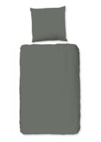Good Morning Dekbedovertrek "uni dessin" - Groen - (135x200 cm) - Katoen