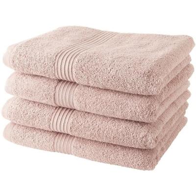 TODAY Set van 4 100% katoenen badhanddoeken - 50x100 cm - Zandroze