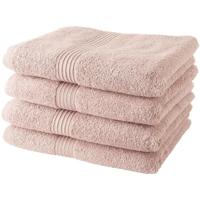 TODAY Set van 4 100% katoenen badhanddoeken - 50x100 cm - Zandroze