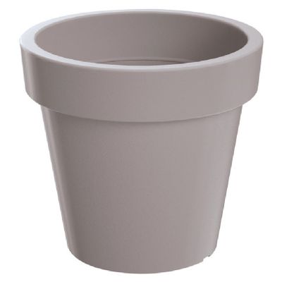 1x Kunststof bloempotten/plantenpotten 25 cm taupe
