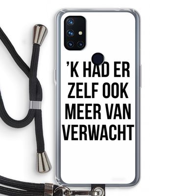 Meer verwacht: OnePlus Nord N10 5G Transparant Hoesje met koord
