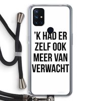 Meer verwacht: OnePlus Nord N10 5G Transparant Hoesje met koord