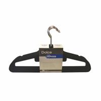 Kledinghangers Mondex Zwart Plastic Fluweel 10 Stuks (42 cm)