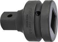 HAZET Verloopstuk 1107S · 1 inch (25 mm) vierkant hol · 3/4 inch (20 mm) vierkant massief · Lengte: 70 mm