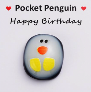 Kleine Pocket Pinguïn Wenskaart - Happy Birthday - Spiritueel - Spiritueelboek.nl