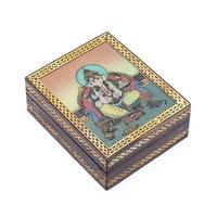 Houten Ganesha Sieraden- en Tarotkaartendoos uit India - thumbnail