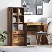 Bureau met lade 2 pcs Oudhout