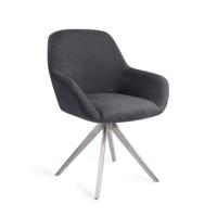 Jesper Home Eetkamerstoel 'Kushi' Turn Steel, kleur Black-Out