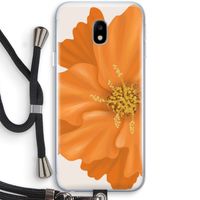 Orange Ellila flower: Samsung Galaxy J3 (2017) Transparant Hoesje met koord
