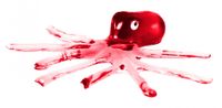 Toi Toys slijmfiguur Sticky Octopus junior 8 cm rood - thumbnail
