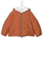 Brunello Cucinelli Kids doudoune à capuche - Orange - thumbnail