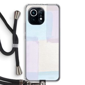Square pastel: Xiaomi Mi 11 Transparant Hoesje met koord