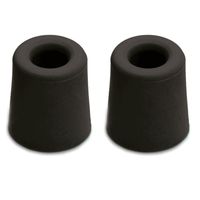 4x stuks deurstopper / deurbuffer rubber zwart 4,8 x 3,7,7 cm - thumbnail