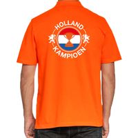 Holland kampioen met beker oranje poloshirt Holland / Nederland supporter EK/ WK voor heren