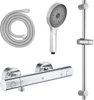 Grohe QuickFix Precision Get thermostaatkraan actieset incl. Ben doucheset met 3 straalsoorten chroom