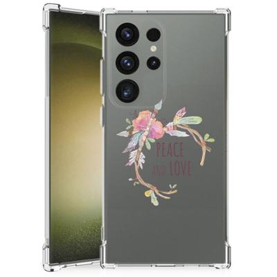 Samsung Galaxy S24 Ultra Stevig | Bumper Hoesje | Boho Text