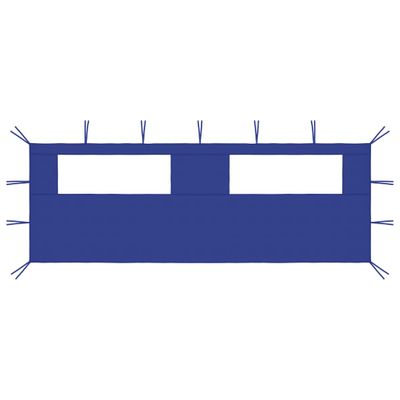 VidaXL Prieelzijwand met ramen 6x2 m blauw