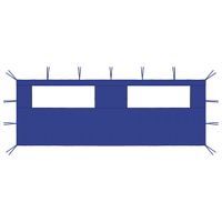 VidaXL Prieelzijwand met ramen 6x2 m blauw