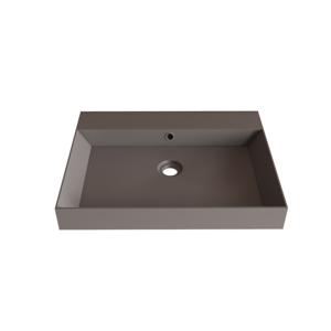 Wastafel Gliss Design Lako 60 cm Zonder Kraangat Mat Leigrijs Gliss Design