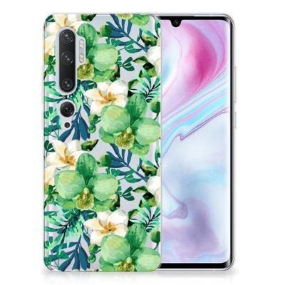 Xiaomi Mi Note 10 Pro | TPU Case | Orchidee Groen Xiaomi Mi Note 10 Pro | TPU Case | Orchidee Groen