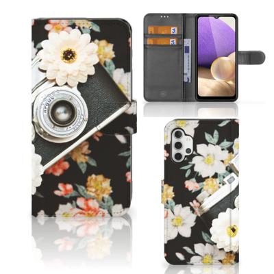 Samsung Galaxy A32 4G | Telefoonhoesje met foto | Vintage Camera | Portemonnee hoesje