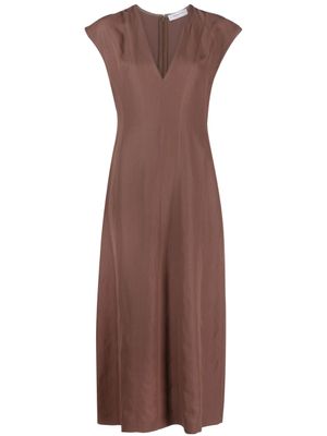 Fabiana Filippi robe sans manches à coupe mi-longue - Marron