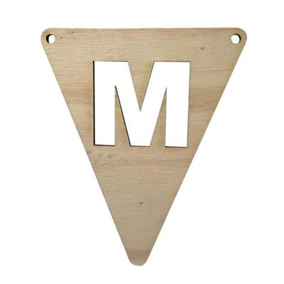 JeP kids houten vlagletter alfabet-M